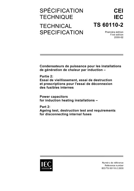 Cover IEC TS 60110-2:2000